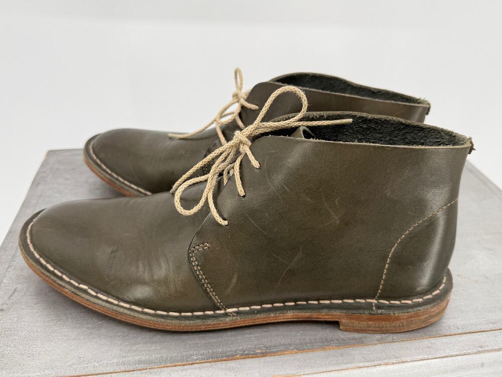 Cole Haan Vintage Women's Leather Chukka Ankle Boots Olive Green 10B